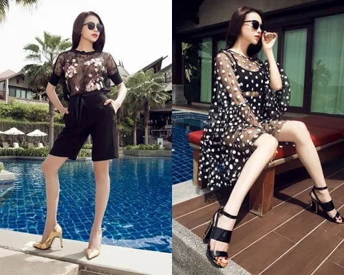 Trà Ngọc Hằng mix váy 100 triệu trong suốt siêu gợi cảm