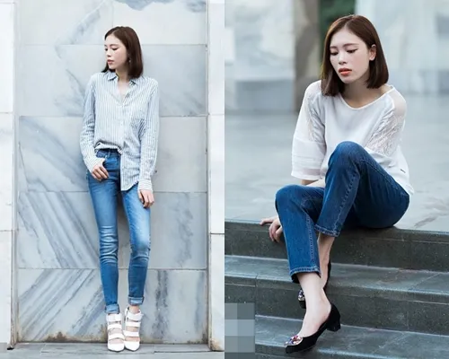 Kết hợp thanh lịch và cuốn hút với 4 kiểu quần jeans xanh