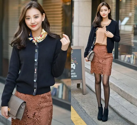 Muôn kiểu mix áo cardigan tuyệt xinh ngày thu lãng mạn