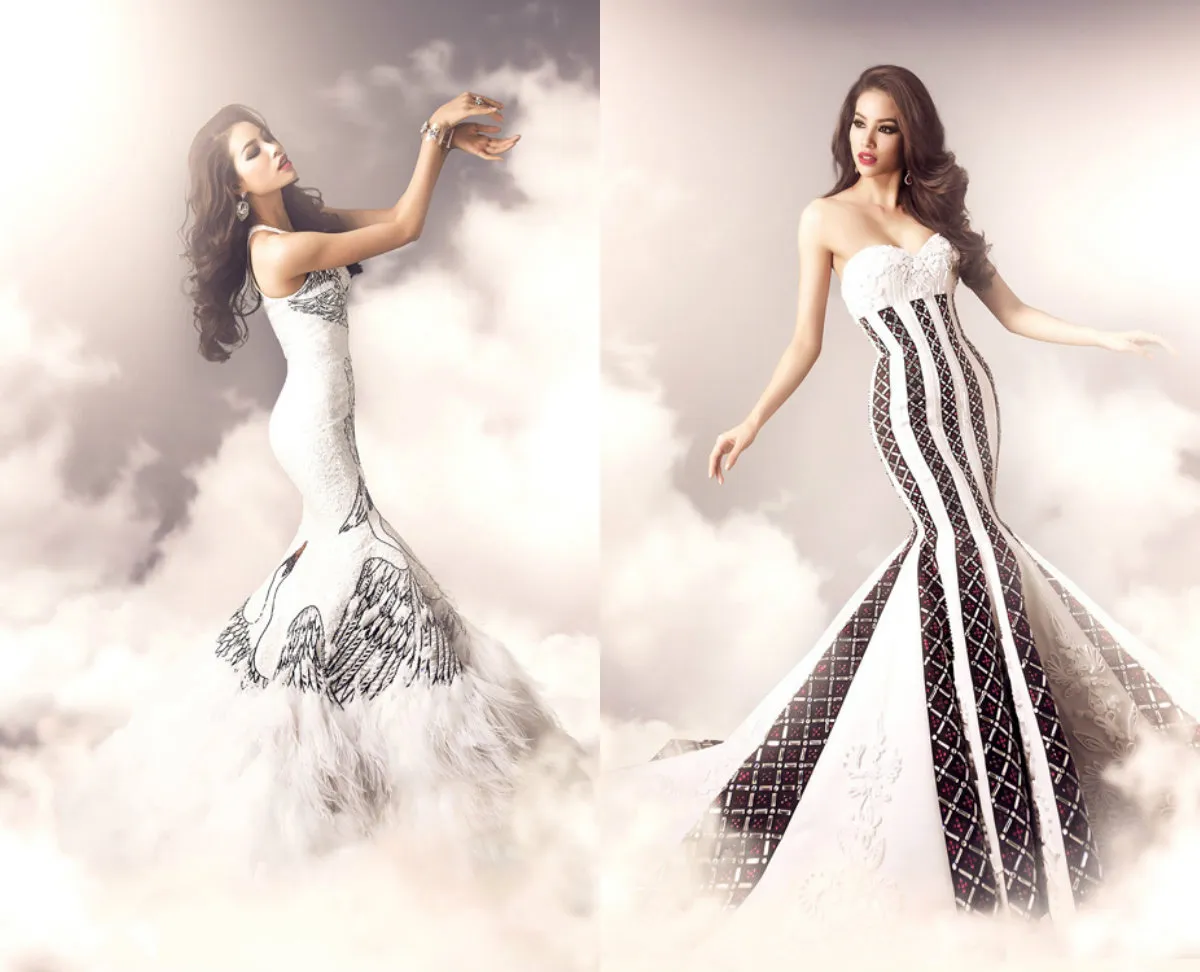 Ngắm 2 bộ váy dạ hội tuyệt đẹp của Phạm Hương tại Miss Universe