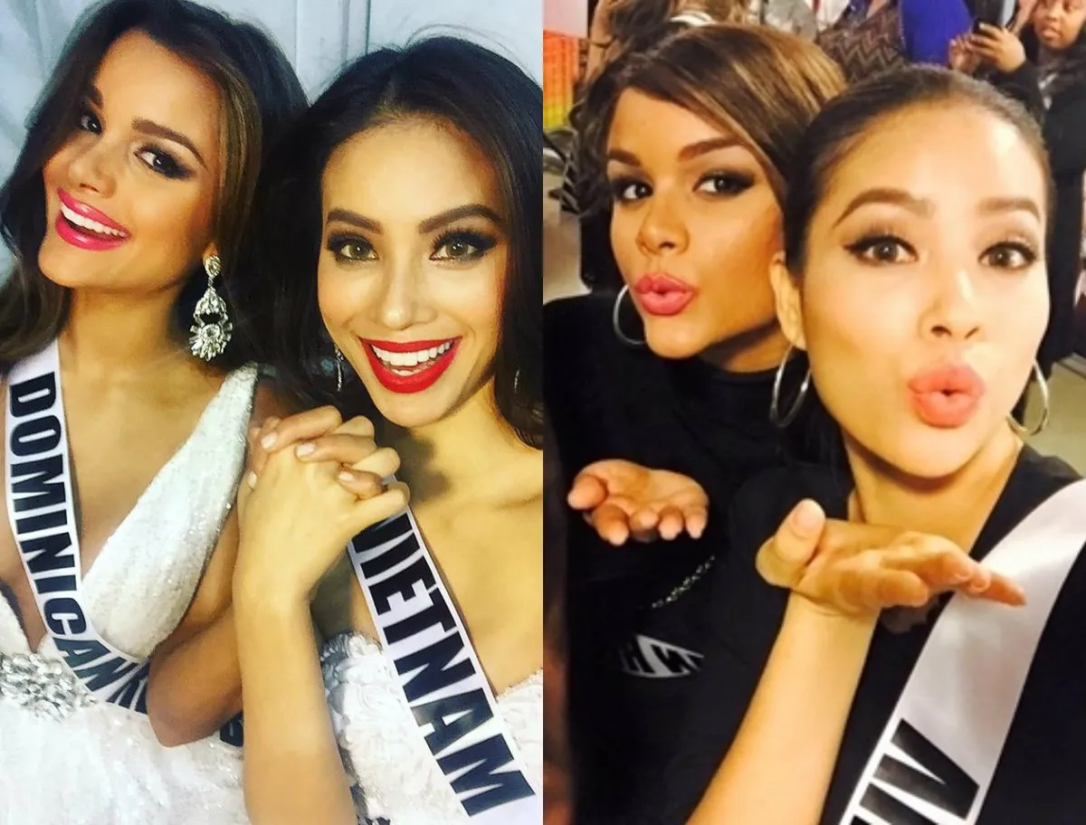 Phạm Hương vui vẻ rủ HH Dominican về Việt Nam sau Miss Universe