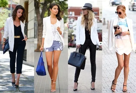 Diện đồ cực chất với áo blazer trắng thanh lịch, thời thượng