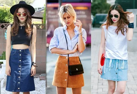 8 cách biến tấu cùng chân váy đính cúc chất như fashionista