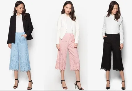 Lạ lẫm đầy cuốn hút với quần culottes ren gợi cảm