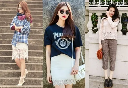 Street style đầy cuốn hút với trang phục ren trong năm 2016