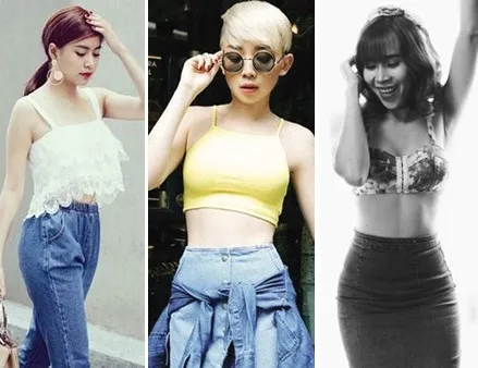 Mỹ nhân Việt 'mát mẻ' với ... áo crop-top sang chảnh dạo phố