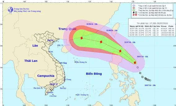 Dự báo thời tiết 31/7: Cập nhật mới nhất tin bão số 2