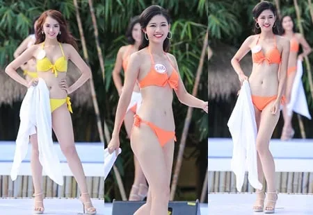 Dàn người đẹp Hoa hậu Việt Nam khoe ba vòng nóng bỏng với bikini