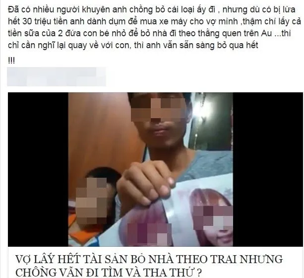 Clip xôn xao: Vợ ôm 30 triệu theo trai, chồng vẫn mong vợ quay về