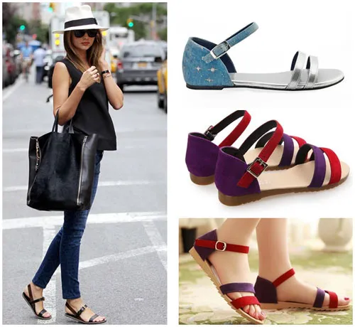 Cách diện sandal vải lãng mạn đón Thu sang