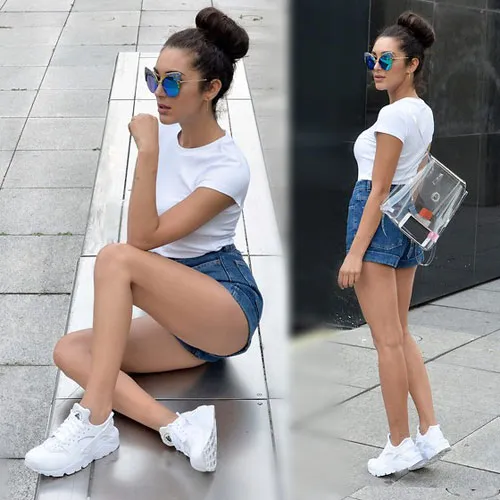 Cách phối đồ đẹp với quần short jeans cho cô nàng năng động