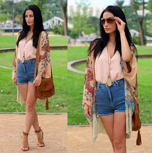 Cách phối đồ đẹp với quần short jeans cho cô nàng năng động