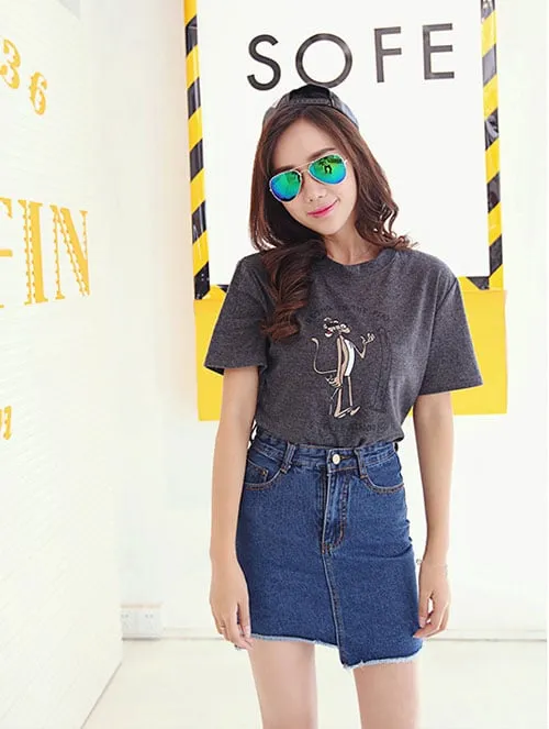 Chân váy denim - phong cách nổi bật dành cho cô nàng mùa thu