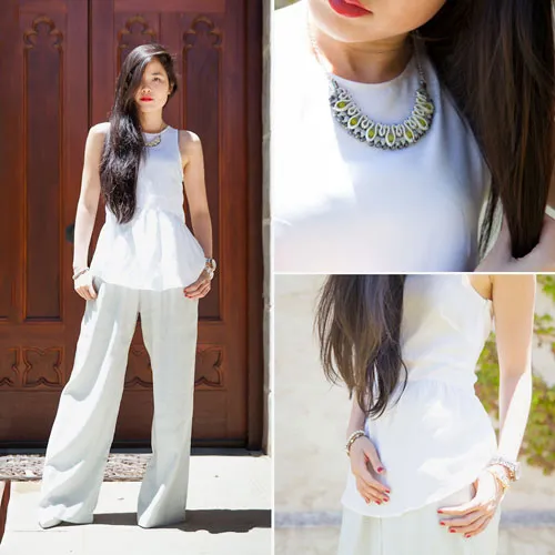 Che khuyết điểm vòng 2 hiệu quả với áo peplum mùa thu đông 2015