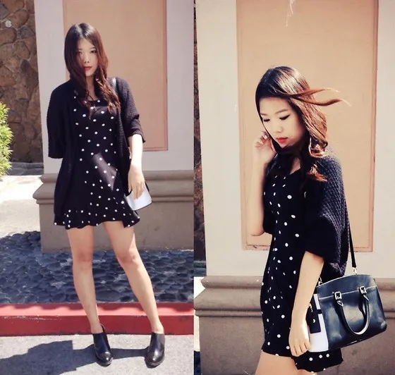 Quyến rũ, xinh xắn bất ngờ với váy chấm bi mùa thu đầy màu sắc