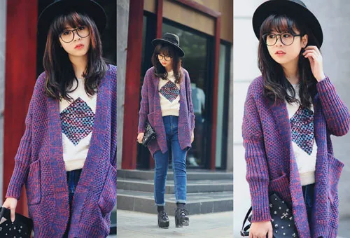 Áo cardigan oversize 2015 cực chất cho nàng sành điệu