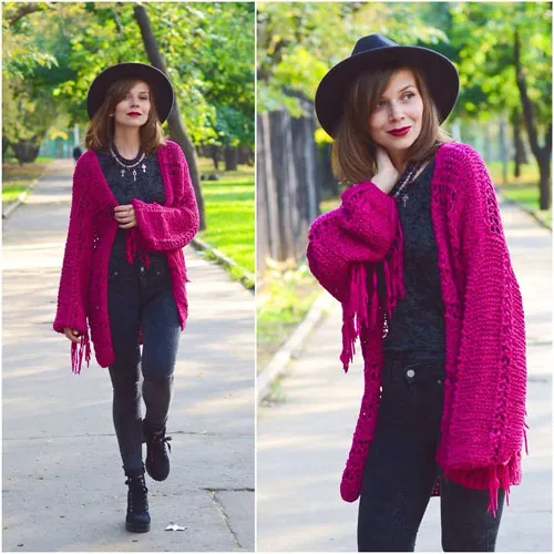 Áo cardigan oversize 2015 cực chất cho nàng sành điệu