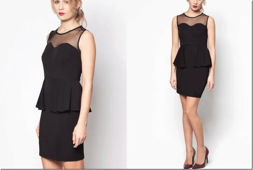 Váy peplum thanh lịch, che khuyết điểm cho nàng béo bụng