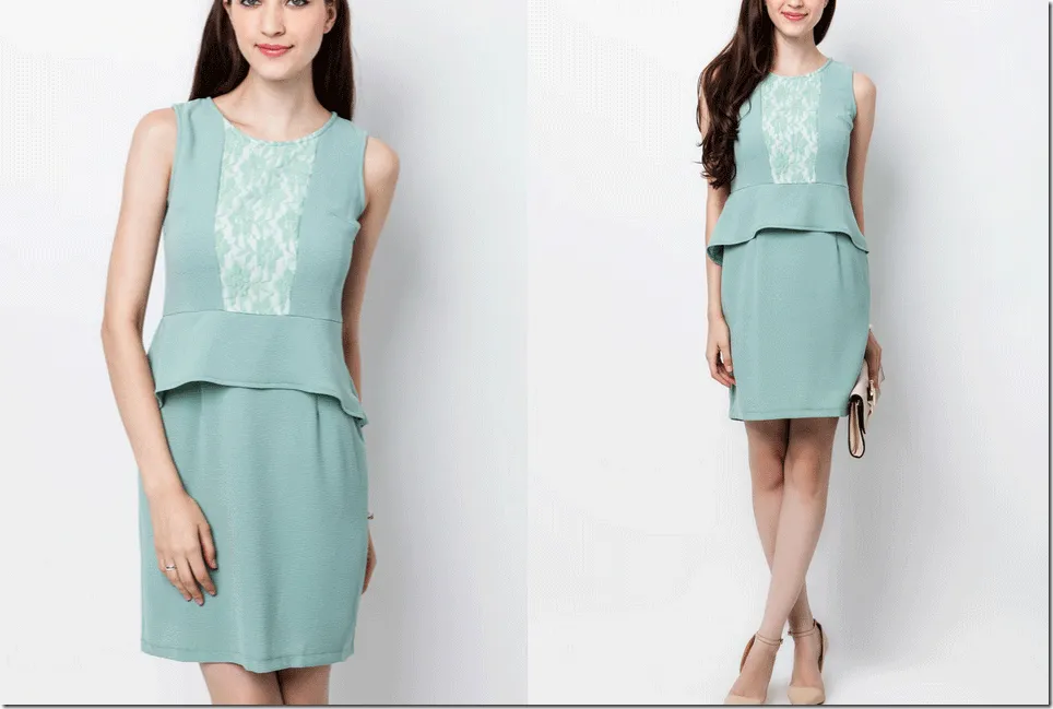 Váy peplum thanh lịch, che khuyết điểm cho nàng béo bụng