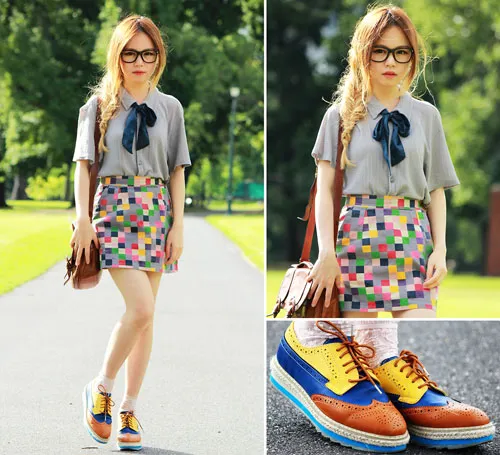 Street style cực chất đầy màu sắc cho phái đẹp xuống phố