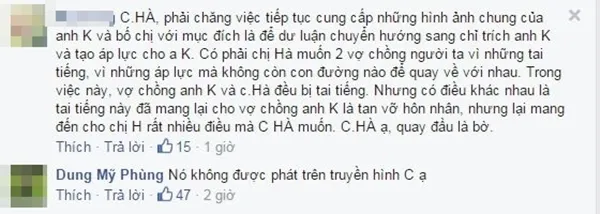 Nhiều chia sẻ bênh vực vợ 