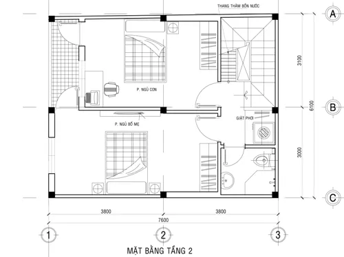 Thiết kế nhà 2 tầng và nội thật chỉ với 500 triệu đồng