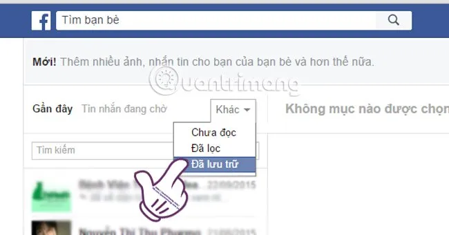 Cách đơn giản để khôi phục lại tin nhắn đã xóa ở facebook