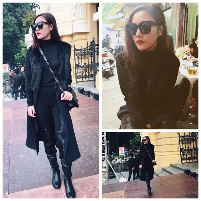 Street style sành điệu xuống phố ngày cuối năm của sao Việt 13