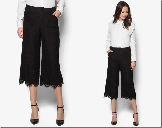 Lạ lẫm đầy cuốn hút với quần culottes ren gợi cảm