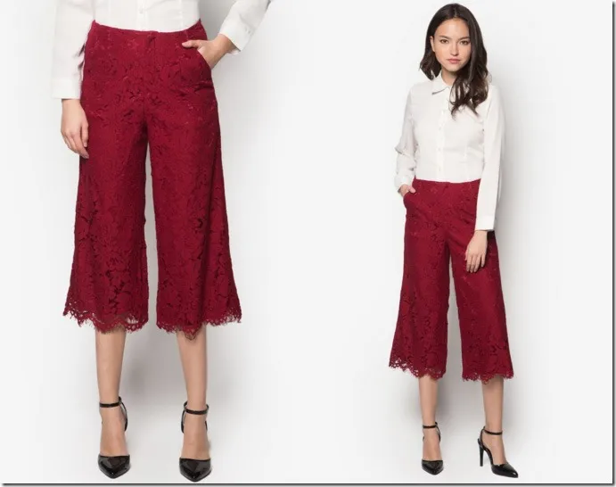 Lạ lẫm đầy cuốn hút với quần culottes ren gợi cảm