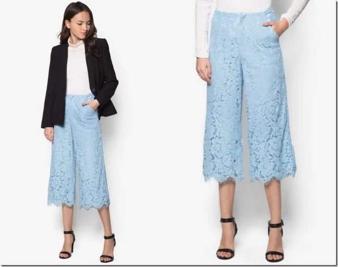 Lạ lẫm đầy cuốn hút với quần culottes ren gợi cảm