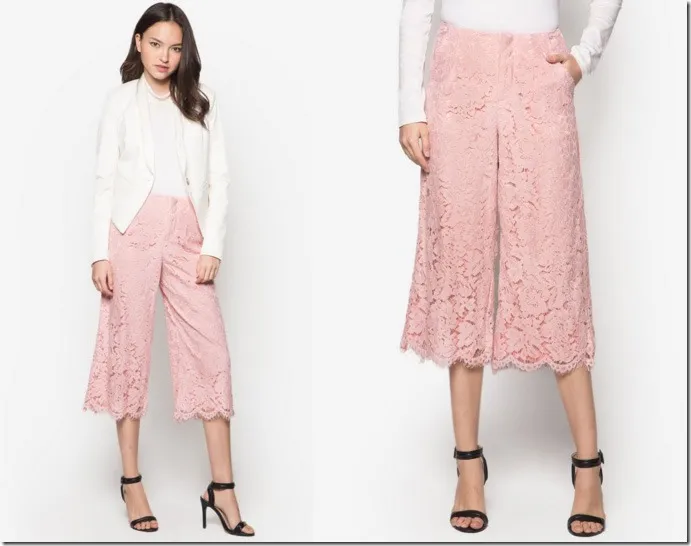 Lạ lẫm đầy cuốn hút với quần culottes ren gợi cảm