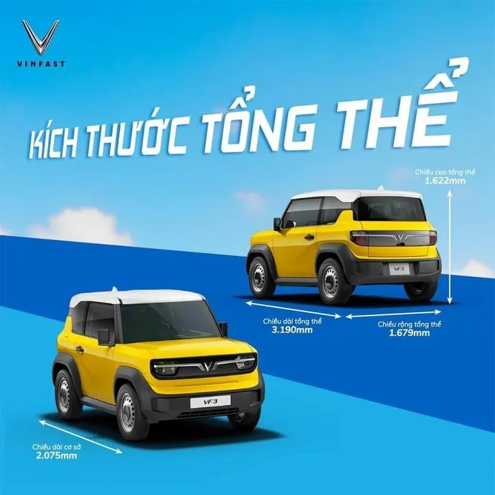 Thiết kế và kích thước của VinFast VF 3 rất phù hợp để di chuyển trong đô thị.