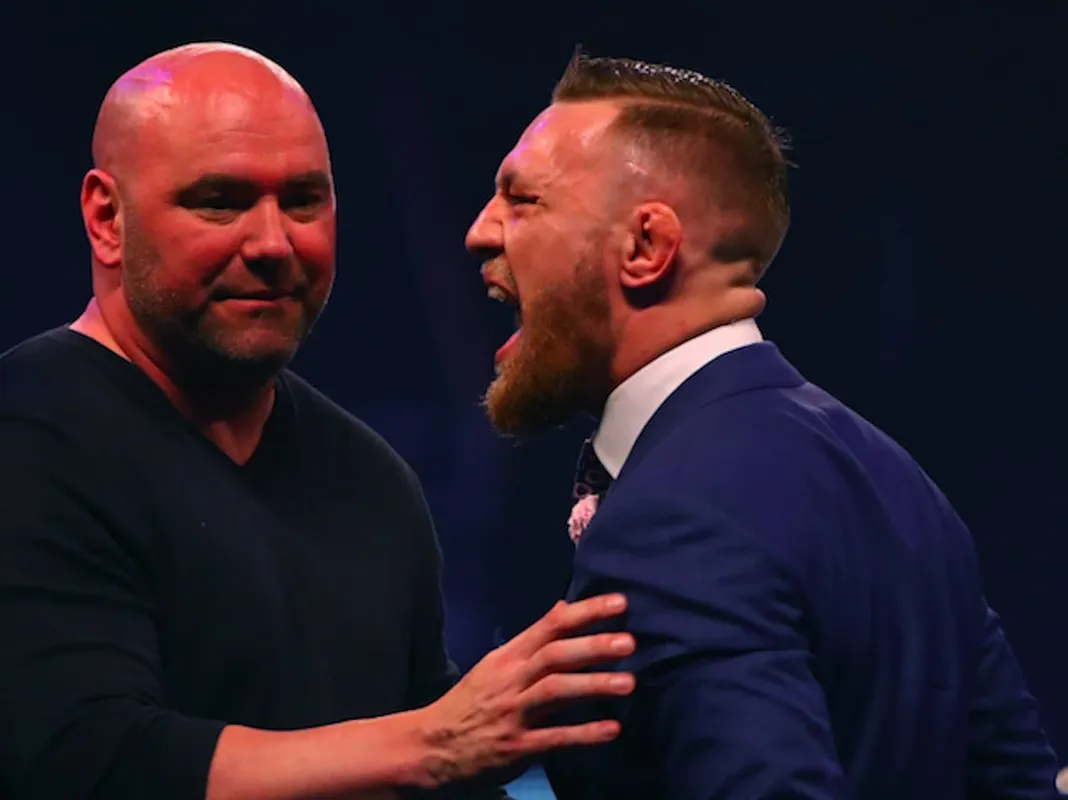 Chủ tịch UFC Dana White và Conor McGregor.