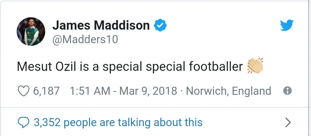 Maddison talks about Ozil - Bóng Đá