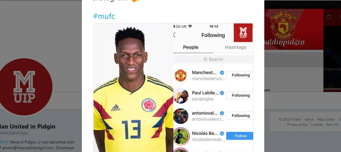 Yerry Mina đã bấm theo dõi Man Utd, Pogba,... - Bóng Đá