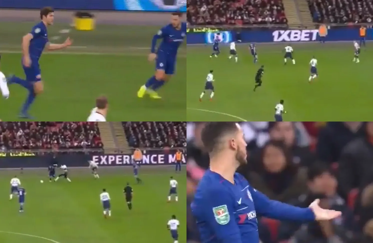 Hazard phản ứng Marcos Alonso - Bóng Đá