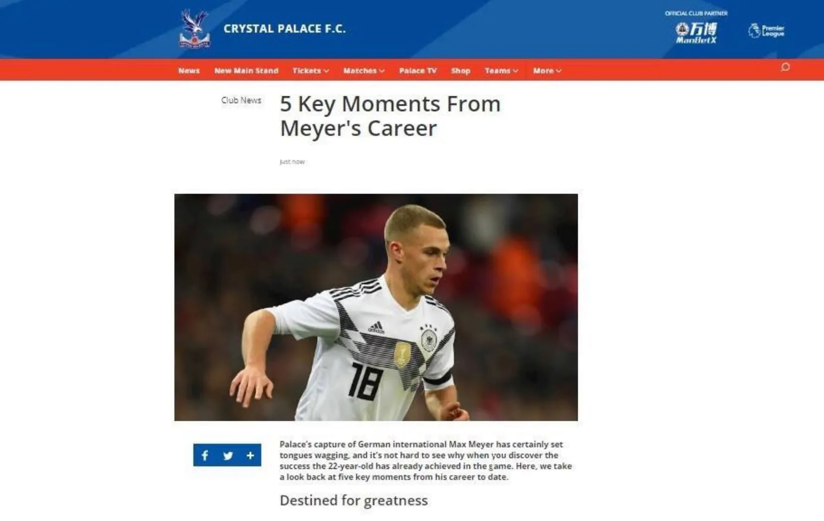 Sôc! Crystal Palace lầm tưởng Max Meyer là Joshua Kimmich - Bóng Đá