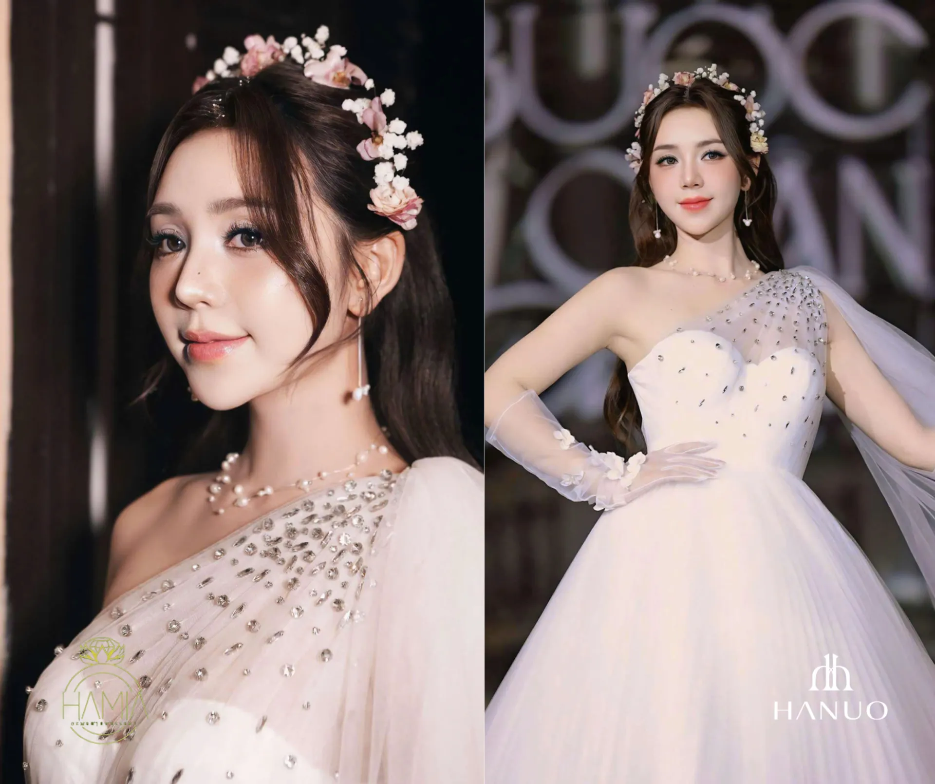 Ảnh 4_ Cận cảnh thiết kế “The Angel Princess” được Quỳnh Kool mang nằm trong bộ sưu tập  “Thiên Sứ Trắng” của Hamia. Nguồn_ Hamia (1)