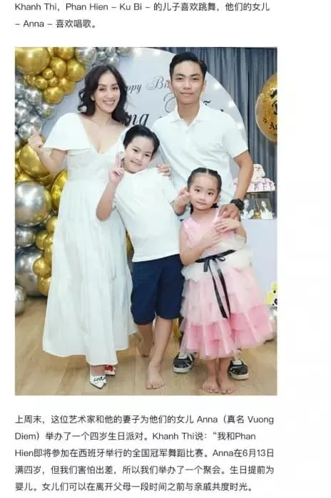 Con trai và con gái Phan Hiển - Khánh Thi được báo Trung Quốc khen ngợi hết lời