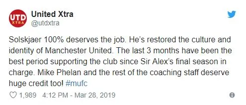 ‘He deserves it’ – Man United fans universally welcome Solskjaer’s appointment as the club’s new permanent boss - Bóng Đá