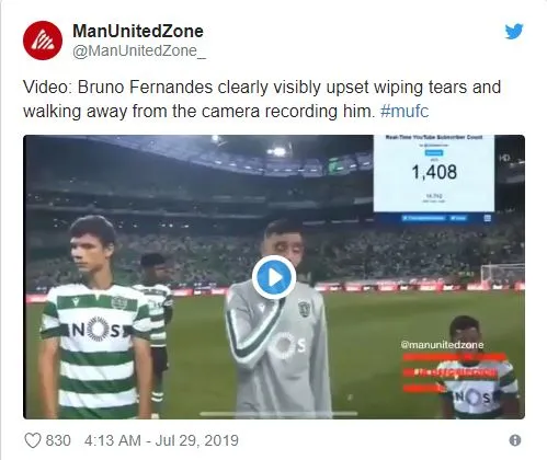 Bruno Fernandes Breaks Down In Tears After Sporting's Game Amid Manchester United Speculation - Bóng Đá