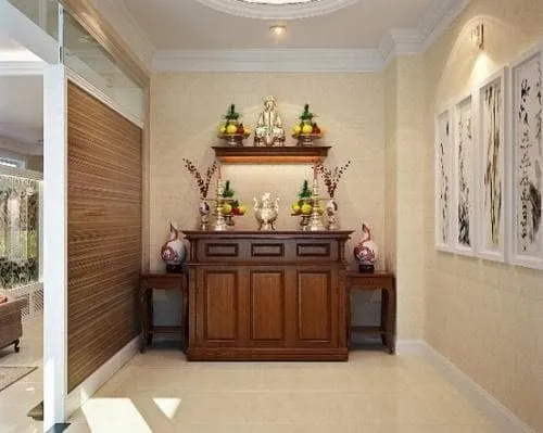 Việc đặt bàn thờ gần tường nhà vệ sinh là điều đại kỵ trong phong thủy.