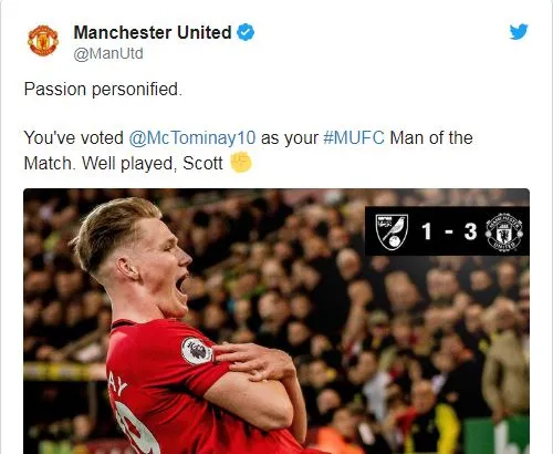 Manchester United: Fans loved Scott McTominay’s Norwich City display - Bóng Đá