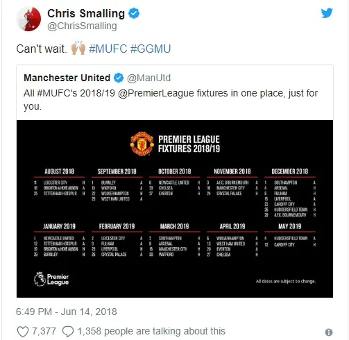 Smalling đăng tweet ở lại MU - Bóng Đá