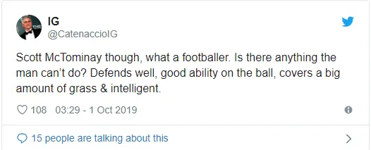 Man United fans react to Scott McTominay’s display vs Arsenal - Bóng Đá
