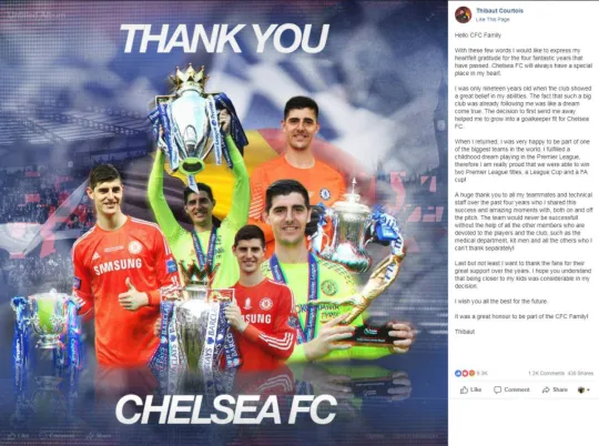 Dứt áo sang Real, Courtois phũ phàng với fan Chelsea - Bóng Đá