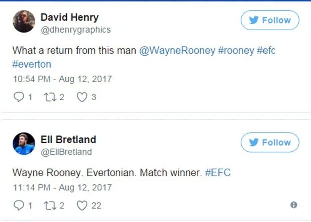 Fan Everton 'phát điên' vì nhà vua Rooney đã trở lại - Bóng Đá