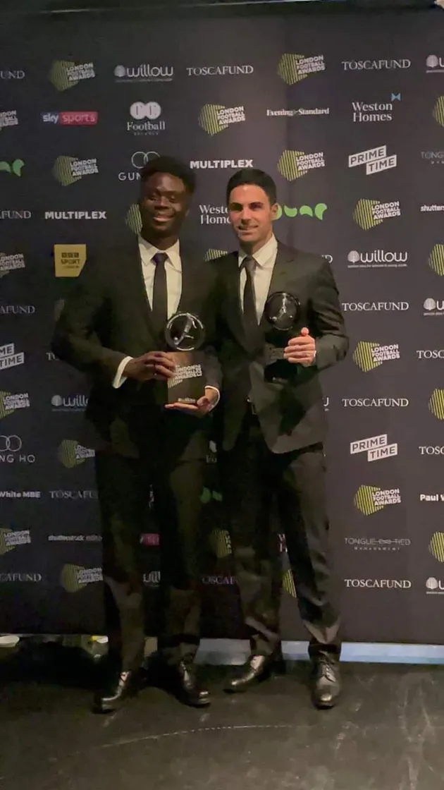 Arteta Saka Odegaard London Football Awards - Bóng Đá