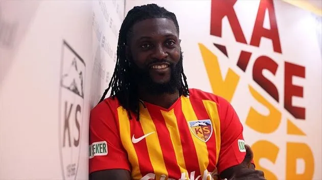 Former Tottenham, Arsenal and Man City striker Emmanuel Adebayor joins Turkish minnows Kayserispor on one-year deal - Bóng Đá